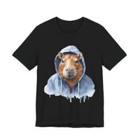Stylish Capybara in Hoodie Illustration Unisex T-Shirt