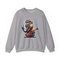 Rockstar Capybara with Electric Guitar Unisex Sweatshirt
