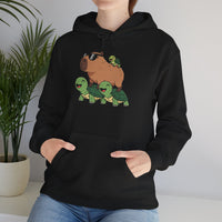 Cool Capybara With Turtles Unisex Hoodie