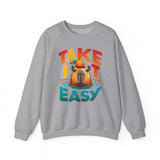 Take It Easy Capybara Relaxing Design Unisex Sweatshirt