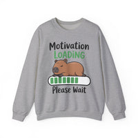 Funny Capybara Motivation Loading Please Wait Unisex Sweatshirt