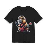 Rockstar Capybara with Electric Guitar Unisex T-Shirt