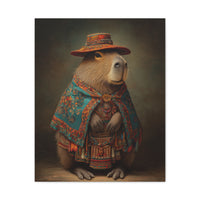 Andean Capybara Elegance Canvas Print
