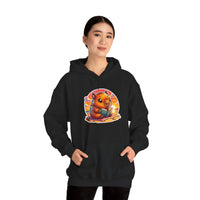 Adorable Capybara Sunset Reading Vibes Unisex Hoodie