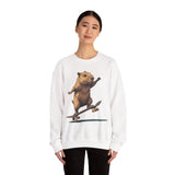 Skater Capybara Riding Skateboard Unisex Sweatshirt