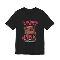 Capybara October Pink Breast Cancer Support Unisex T-Shirt