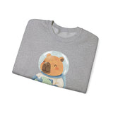 Astronaut Capybara Holding Earth Unisex Sweatshirt