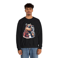 Stylish Capybara with Sunglasses and Boba Unisex Sweatshirt