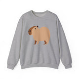 Clean Cartoon Capybara Character Unisex Sweatshirt
