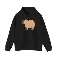 Clean Cartoon Capybara Character Unisex Hoodie