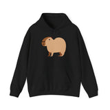 Clean Cartoon Capybara Character Unisex Hoodie
