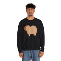 Clean Cartoon Capybara Character Unisex Sweatshirt
