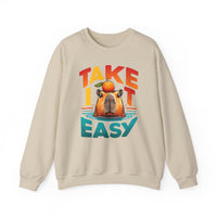 Take It Easy Capybara Relaxing Design Unisex Sweatshirt