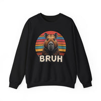 Retro Capybara Bruh Expression Unisex Sweatshirt