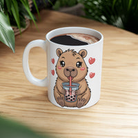 Bubble Tea Bliss with Capy Ceramic Mug