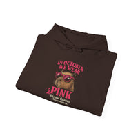 Capybara October Pink Breast Cancer Support Unisex Hoodie