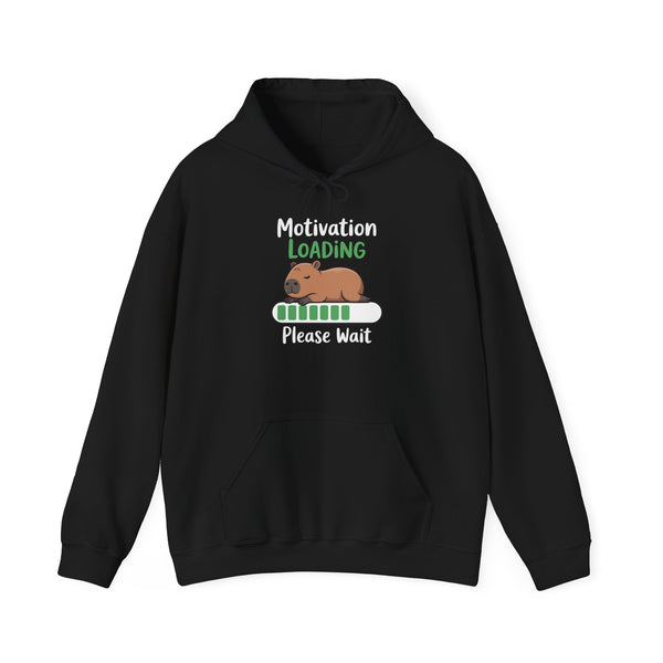 Funny Capybara Motivation Loading Please Wait Unisex Hoodie