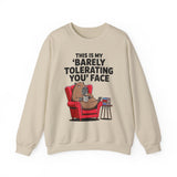 Funny Capybara Barely Tolerating You Face Unisex Sweatshirt