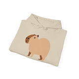 Clean Cartoon Capybara Character Unisex Hoodie