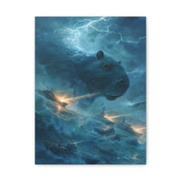 Kaiju Capybara Attack Canvas Print