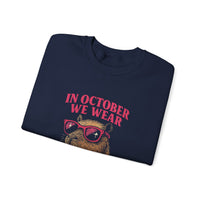Capybara October Pink Breast Cancer Support Unisex Sweatshirt