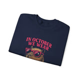 Capybara October Pink Breast Cancer Support Unisex Sweatshirt