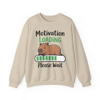 Funny Capybara Motivation Loading Please Wait Unisex Sweatshirt