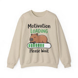 Funny Capybara Motivation Loading Please Wait Unisex Sweatshirt
