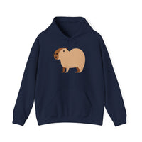 Clean Cartoon Capybara Character Unisex Hoodie