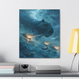 Kaiju Capybara Attack Canvas Print