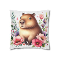 Floral Capybara Bliss Pillowcase