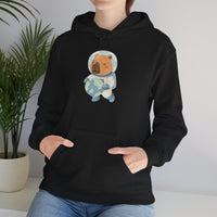 Astronaut Capybara Holding Earth Unisex Hoddie