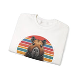 Retro Capybara Bruh Expression Unisex Sweatshirt