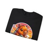 Adorable Capybara Sunset Reading Vibes Unisex Sweatshirt