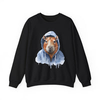 Stylish Capybara in Hoodie Illustration Unisex Sweatshirt