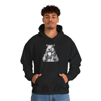 Cozy Capybara Drinking Coffee Mug Unisex Hoodie