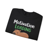Funny Capybara Motivation Loading Please Wait Unisex Sweatshirt