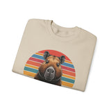 Retro Capybara Bruh Expression Unisex Sweatshirt