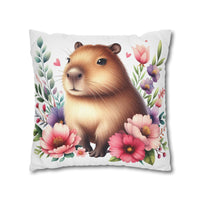 Floral Capybara Bliss Pillowcase