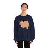 Clean Cartoon Capybara Character Unisex Sweatshirt