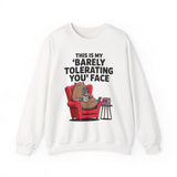 Funny Capybara Barely Tolerating You Face Unisex Sweatshirt