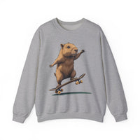 Skater Capybara Riding Skateboard Unisex Sweatshirt