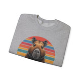 Retro Capybara Bruh Expression Unisex Sweatshirt