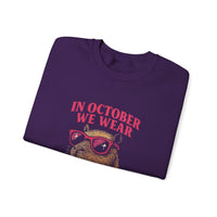 Capybara October Pink Breast Cancer Support Unisex Sweatshirt