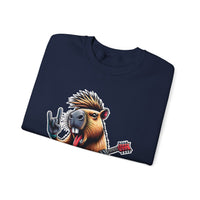 Rockstar Capybara with Electric Guitar Unisex Sweatshirt