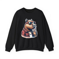 Stylish Capybara with Sunglasses and Boba Unisex Sweatshirt