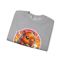 Adorable Capybara Sunset Reading Vibes Unisex Sweatshirt