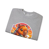 Adorable Capybara Sunset Reading Vibes Unisex Sweatshirt