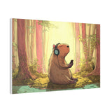 Lofi Capybara Forest Music Canvas Print