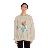 Astronaut Capybara Holding Earth Unisex Sweatshirt